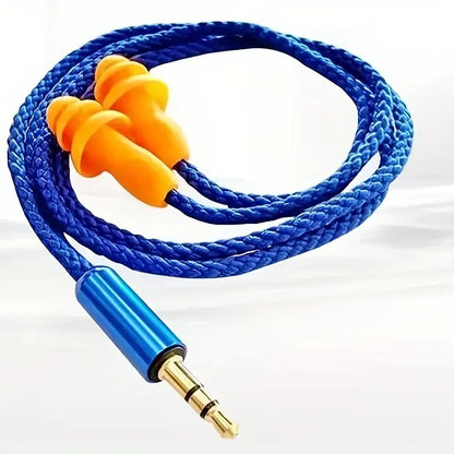 Corded Earplug Earbuds with 2-in-1 Adapter