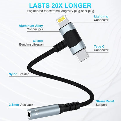 Corded Earplug Earbuds with 2-in-1 Adapter
